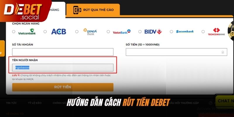 Hướng dẫn chi tiết cách rút tiền Debet mới nhất năm 2024